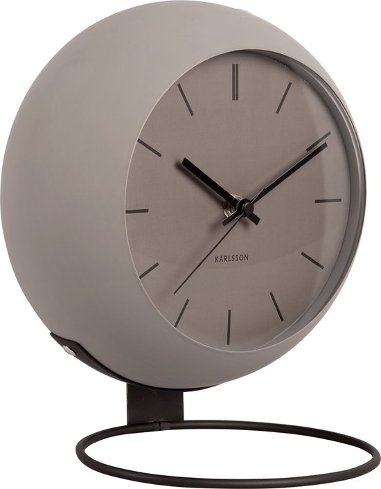 Table clock Nirvana Globe dark warm grey