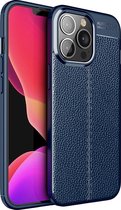 Mobigear Hoesje geschikt voor Apple iPhone 14 Pro Max Telefoonhoesje Flexibel TPU | Mobigear Luxury Backcover | iPhone 14 Pro Max Case | Back Cover - Blauw