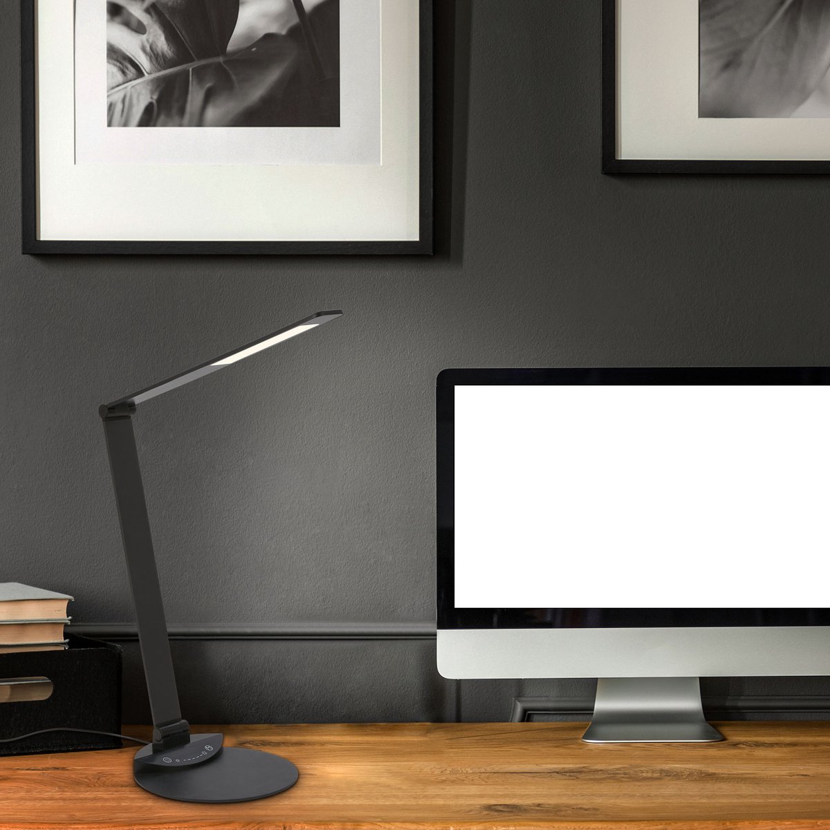 BRILONER - LED tafellamp verstelbaar draaibaar bureaulamp touch kleurtemperatuur instelbaar dimbaar 6W zwart thumbnail 4
