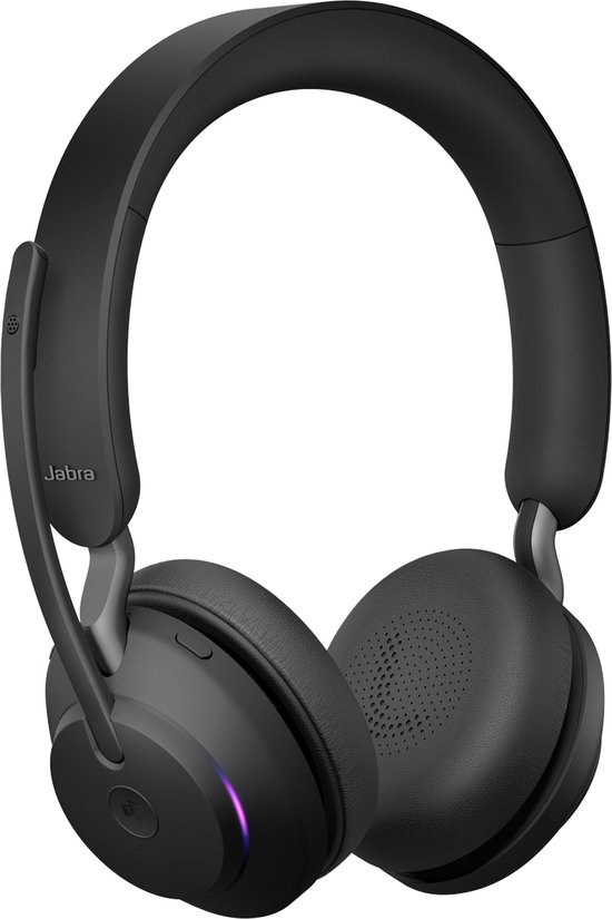 Jabra Evolve2 65 MS Stereo - Bluetooth Headset - op oor - draadloos - USB - noise isolating - bluetooth 5.0