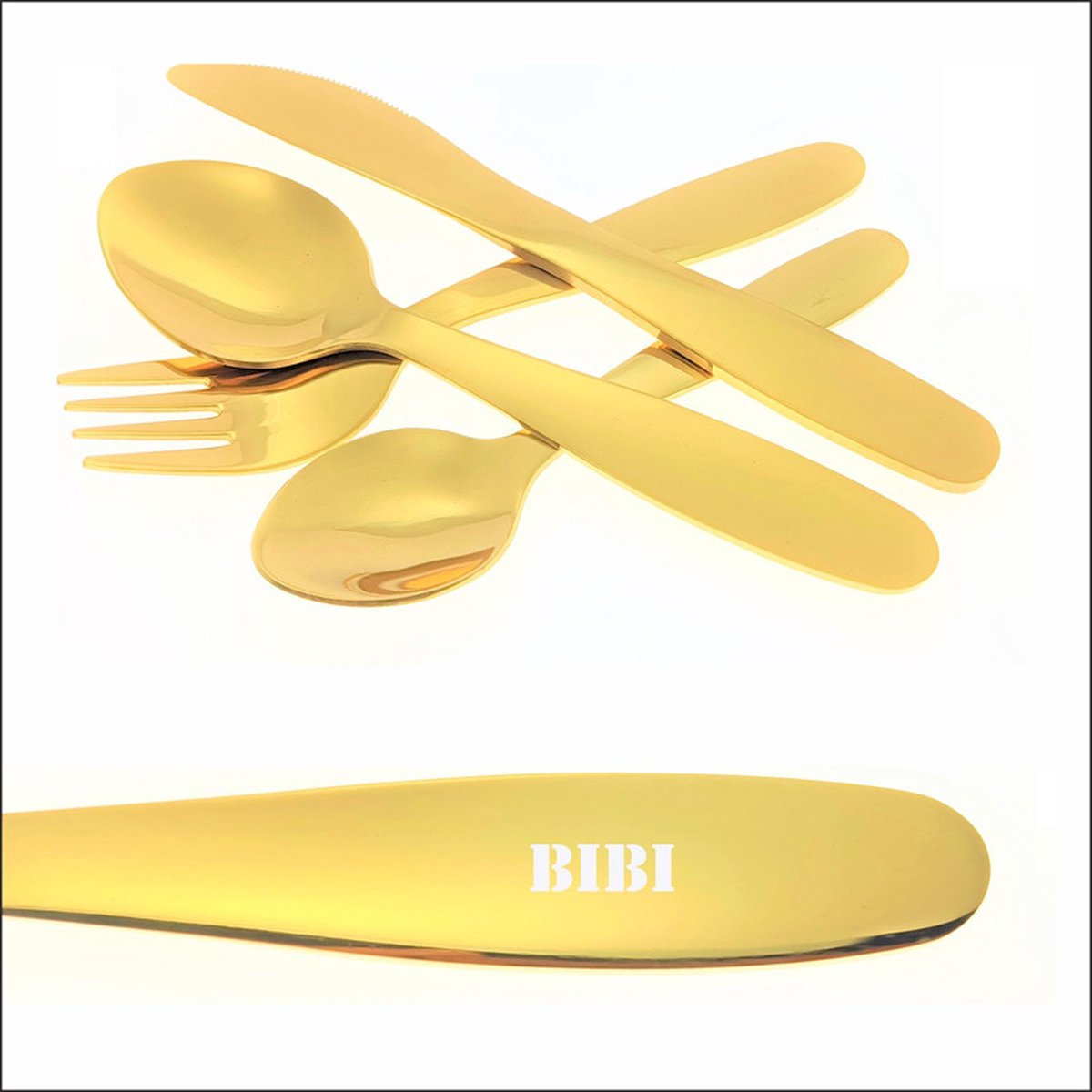 Goedkoopste Kinderbestek Met Naam Gravering - Bibi