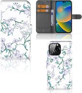 Telefoonhoesje iPhone 14 Pro Max Bookcase Blossom White