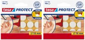 Tesa protect vilt wit - rond - zelfklevend - beschermend - 18 mm - 2 x 16 stuks