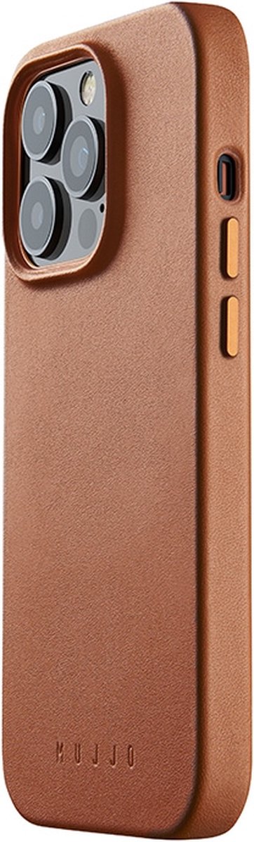 Mujjo - Full Leather Mag Case iPhone 14 Pro - bruin | bol