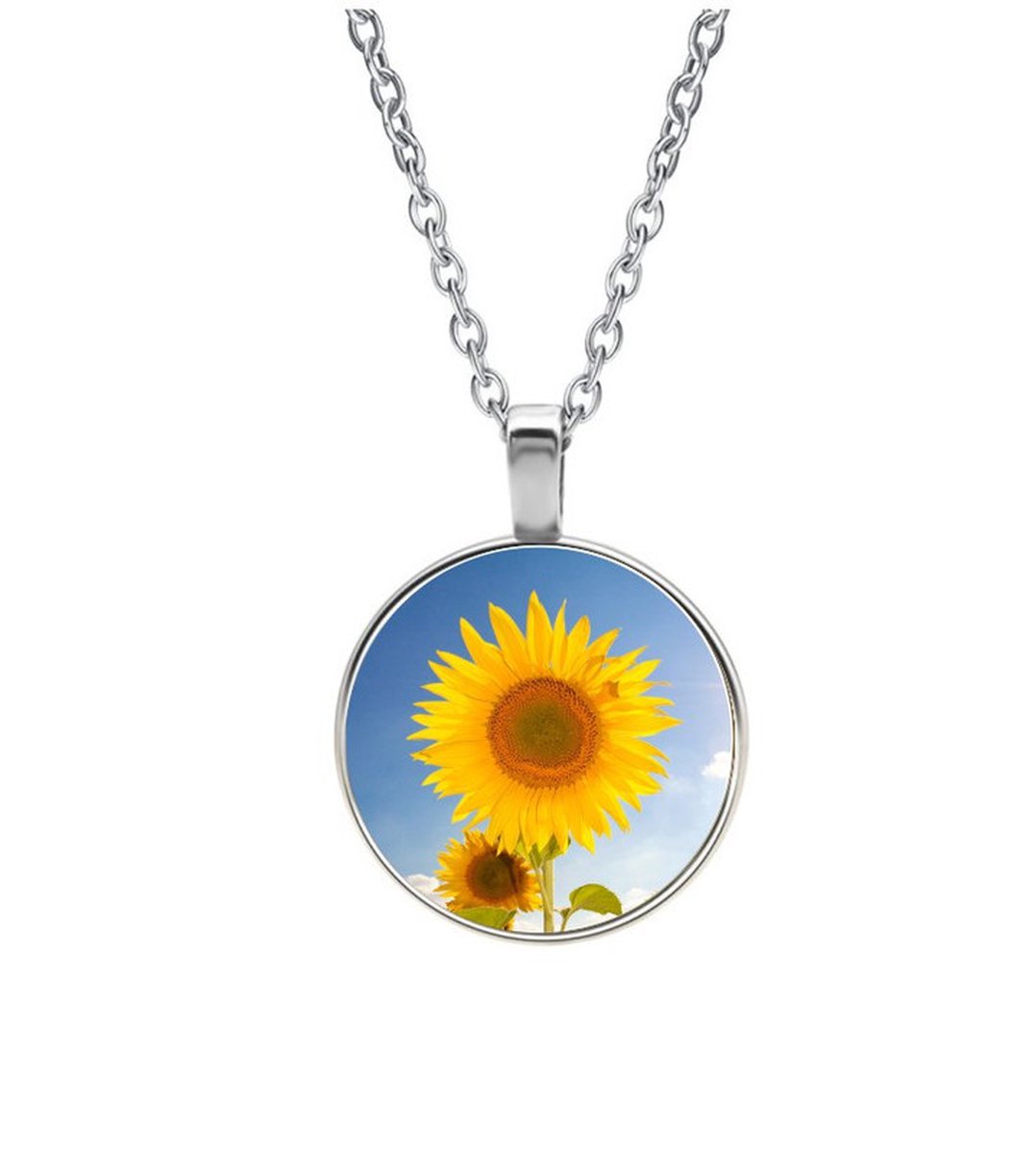 Ketting Glas - Zonnenbloem