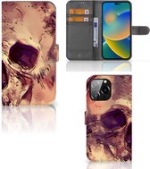 Wallet Book Case iPhone 14 Pro Max Smartphone Hoesje Skullhead