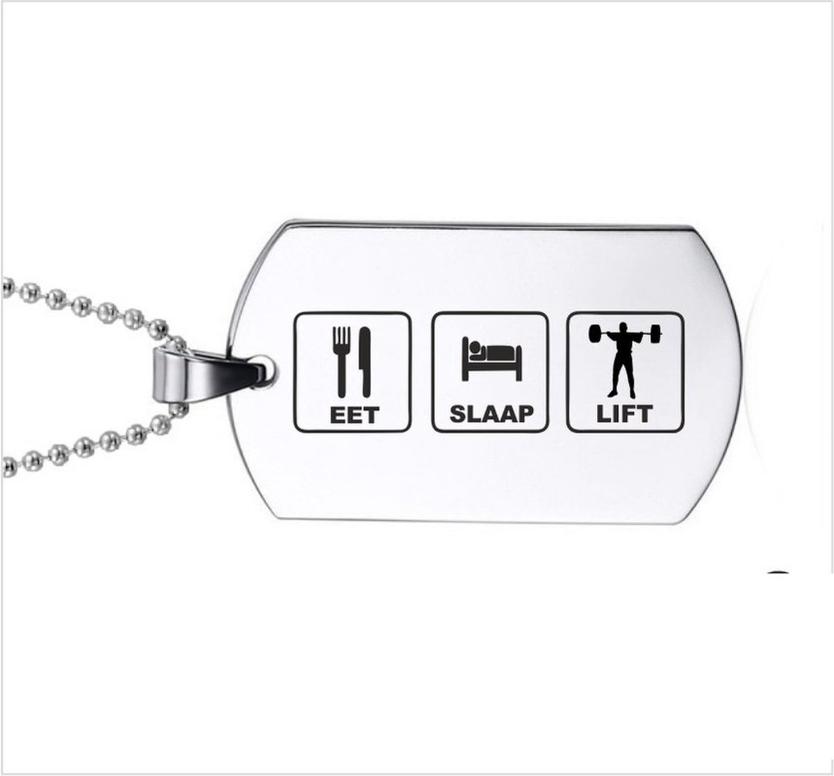 Ketting RVS - Eet Slaap Lift
