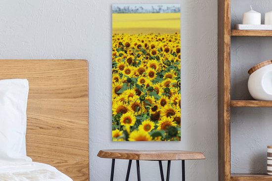 Tableau sur toile Tournesol - Fleurs - Nature - 20x40 cm - Décoration murale