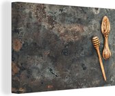 Canvas schilderij 180x120 cm - Wanddecoratie Keukengerei - Koken - Plaat - Muurdecoratie woonkamer - Slaapkamer decoratie - Kamer accessoires - Schilderijen