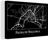 Canvas Schilderij Plattegrond - Stadskaart - Palma de Mallorca - Kaart - 30x20 cm - Wanddecoratie