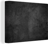 Canvas Schilderij Beton - Robuust - Vintage - Rustiek - Grijs - Zwart - 120x90 cm - Wanddecoratie