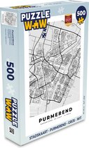 Puzzel Stadskaart - Purmerend - Grijs - Wit - Legpuzzel - Puzzel 500 stukjes - Plattegrond