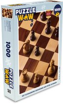 Puzzel Het schaakbord gedurende een potje schaken - Legpuzzel - Puzzel 1000 stukjes volwassenen