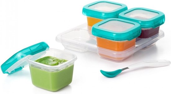 OXO tot Babyvoeding Diepvriesbakjes - Bewaarbakjes met deksel -4x180 ml- Teal van OXO — afbeelding 5