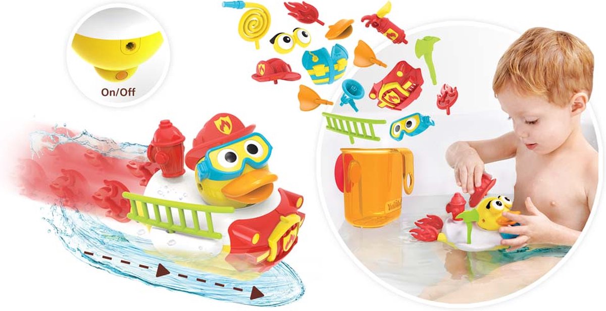 Yookidoo - Badspeelset - Jet Duck Firefighter - 17 delig