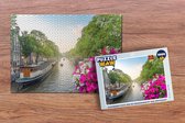 Puzzel Kleurrijke foto van de Prinsengracht van Amsterdam - Legpuzzel - Puzzel 1000 stukjes volwassenen