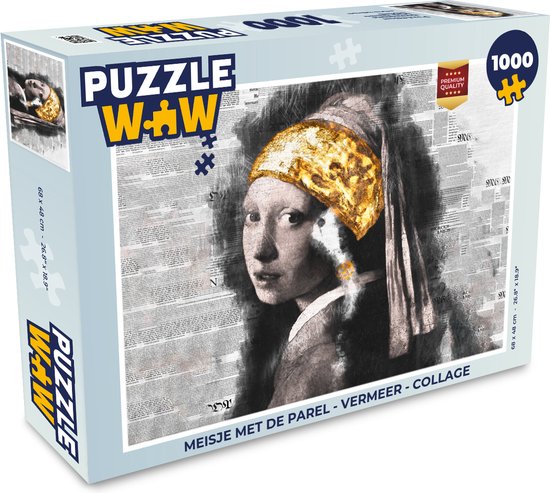 Puzzle Fille à la perle - Vermeer - Collage - Puzzle - Puzzle 1000 pièces  adultes