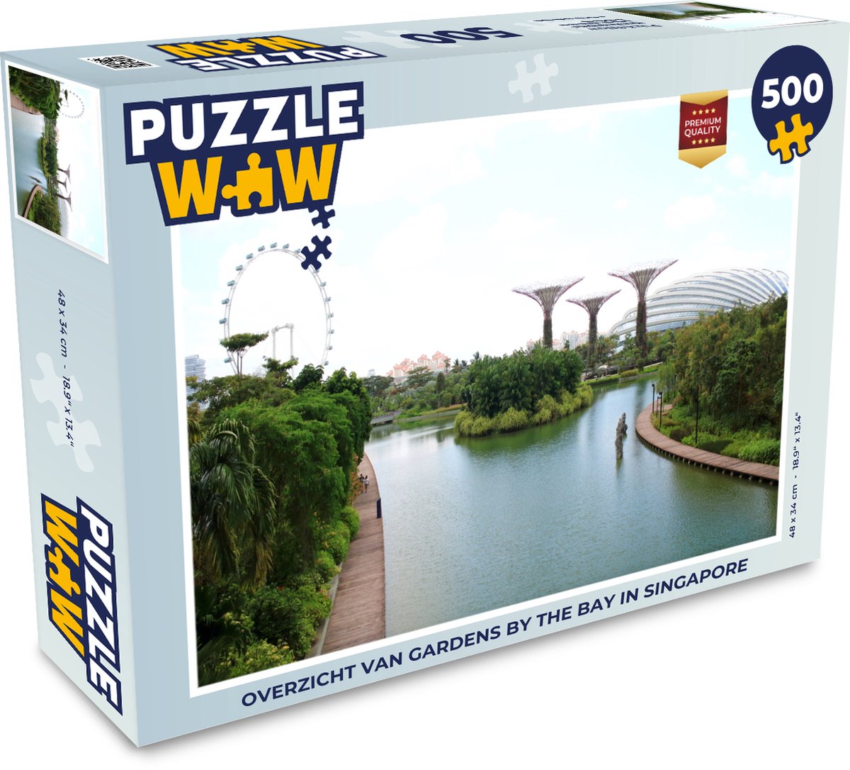 Puzzel Overzicht van Gardens by the Bay in Singapore - Legpuzzel - Puzzel 500 stukjes