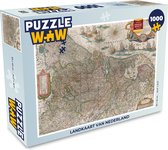 Puzzel Landkaart van Nederland - Legpuzzel - Puzzel 1000 stukjes volwassenen
