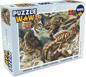 Puzzel Vintage - Kunst - Ernst Haeckel - Salamanders - Dieren - Legpuzzel - Puzzel 1000 stukjes volwassenen