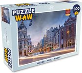 Puzzel Madrid - Auto - Nacht - Legpuzzel - Puzzel 500 stukjes