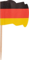 Cocktailprikker met vlaggetje - Duitsland - Wapperend - Hout - 65mm
