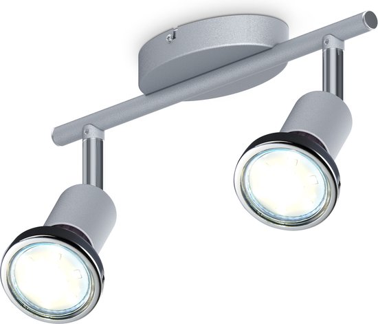 B.K.Licht - Plafonnier - LED spots - 2 lumiéres - GU10 incluses - orientable  - plafond... | bol.com