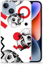 GSM Hoesje Geschikt voor iPhone 14 TPU Bumper Skull Red