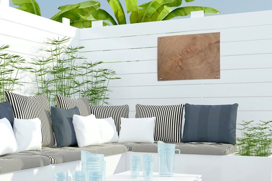 Tuin decoratie Achtergrond van de structuur in houten planken - 40x30 cm - Tuindoek - Buitenposter
