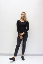 MOOI! Company- T-shirt Sylvia - Lange mouw - Aansluitend model - Kleur Zwart - M