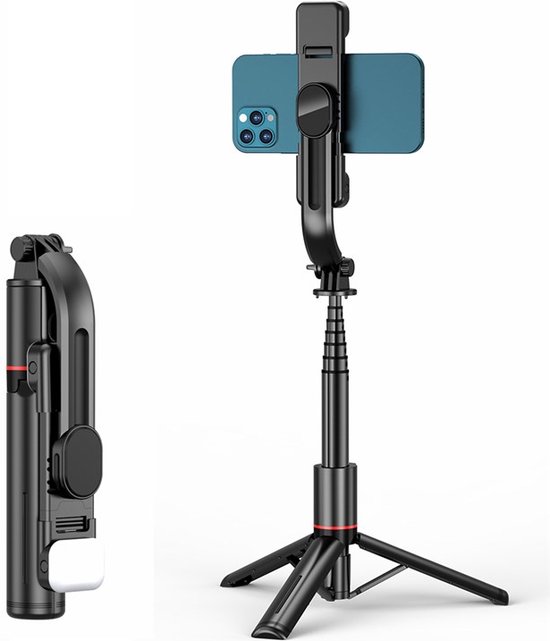 Selfie Stick Tripod - Smartphone Statief - Lichtfunctie - Tripod - 360° Rotatie - Bluetooth Afstandsbediening - Lange Batterijduur - Selfiestick Universeel