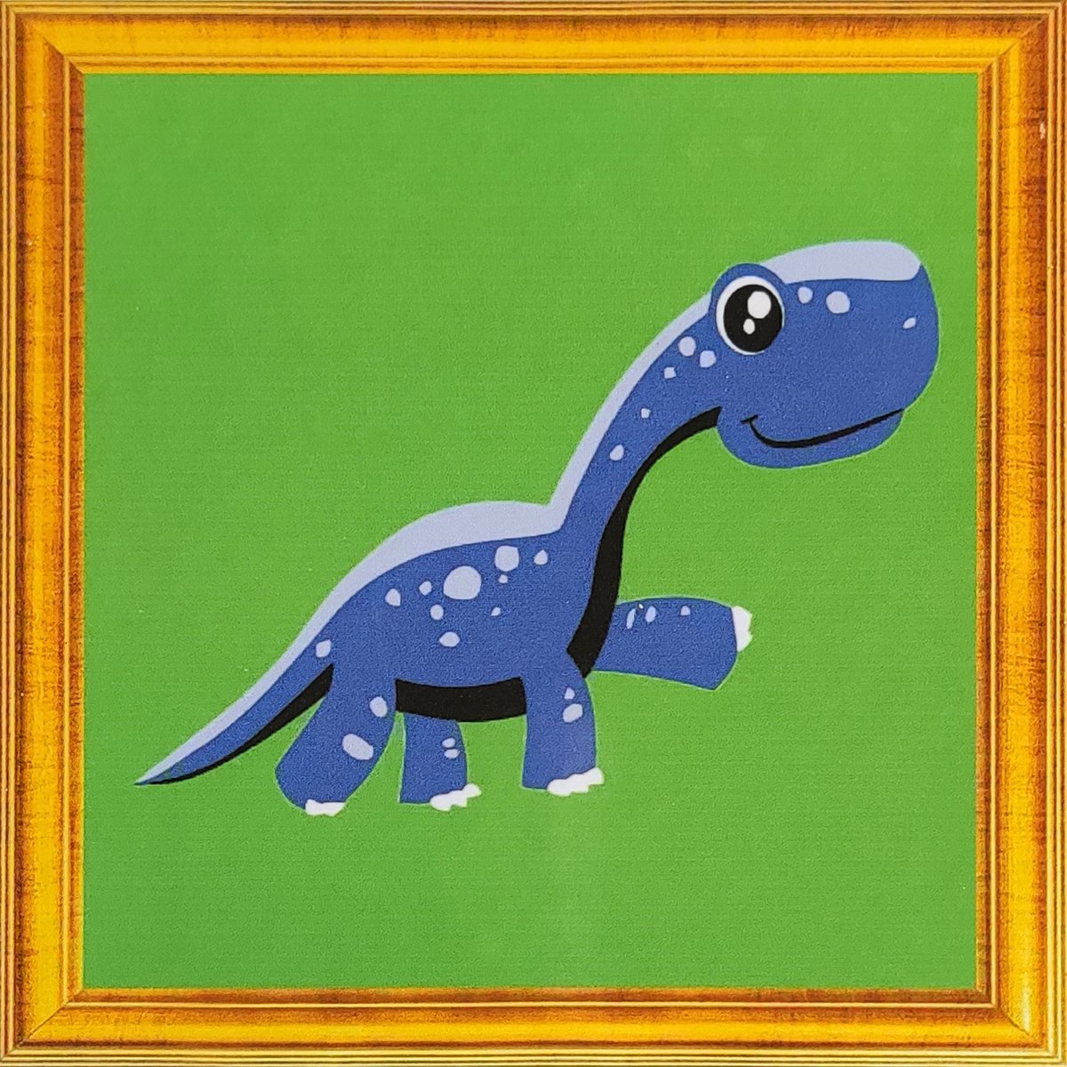 Schilderen op Nummer Kinderen - Dinootje - blauw - Kleuren Op Nummer