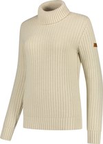 Travelin' Coltrui Boda Dames - Gebreid met Turtle neck Ecru