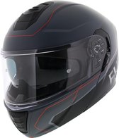 Casque Vito Furio 2 system noir mat rouge XXL casque moto casque scooter casque cyclomoteur