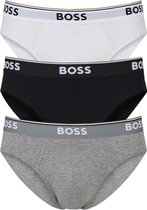HUGO BOSS Power briefs (3-pack) - heren slips - zwart - grijs - wit - Maat: XL