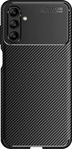 Hoesje Geschikt voor Samsung Galaxy A04s Rugged TPU Case - zwart