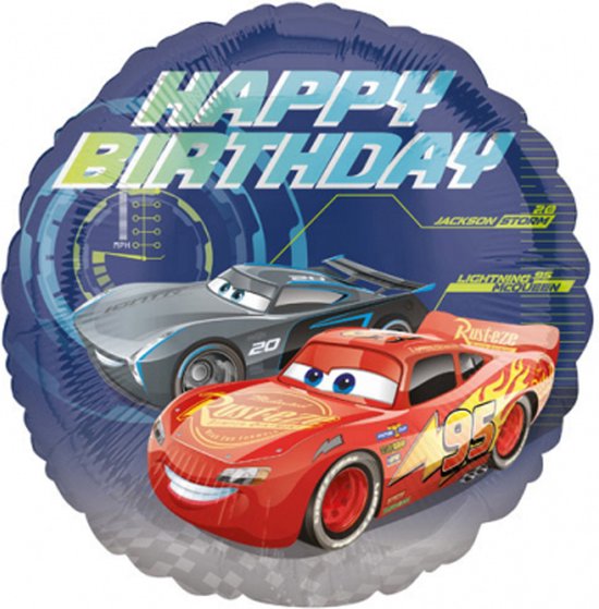 AMSCAN - Happy Birthday Cars 3 folie ballon