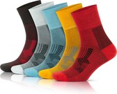 GoWith-bamboe crew sokken- diabetes sokken- 5 paar-naadloze sokken-hardloop sokken-sokken heren-dames sokken-cadeau sokken-40-44
