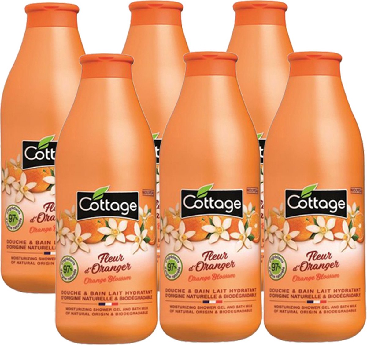 Cottage Bad & Douchecrème Orange Blossom 6 x 750ml - Voordeelverpakking