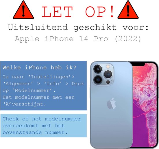 Hoesje Met Screenprotector - Geschikt voor Apple iPhone 14 Pro - Sterk & Shockproof - Back Cover - Siliconen Case - Telefoon Hoes - Wit
