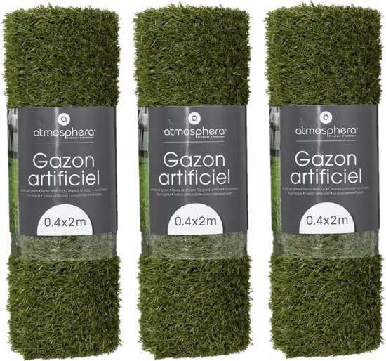 MDEKOR Kunstgras outdoor - kunstgras weerbestendig, grastapijt per meter groen 70 cm x 200 cm balkon vloerbedekking waterdoorlatend met drainage laagpolig 15 mm in echt gras-look