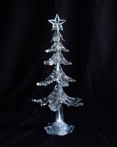 Beeld staand - 32 cm hoog - Kerstboom - verlichting - acryl