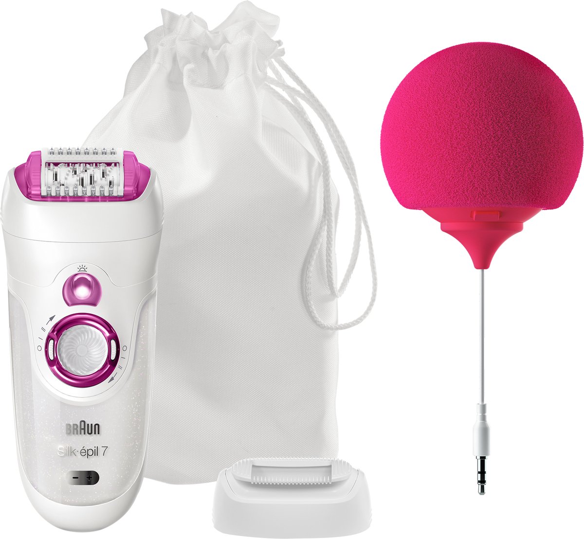Braun Silk-épil 7 Music edition Lila, Wit 40 pincetten