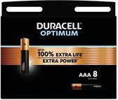 Lot de 8 piles alcalines Duracell Optimum AAA