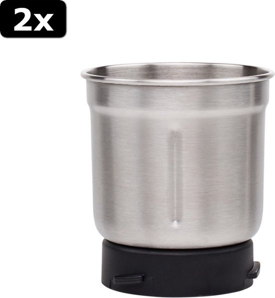 Princess Multi Hachoir Broyeur 2-en-1 Inox - Hachoir Électrique Puissant Pour Sec & Humide, 2 Bols Amovibles