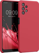 kwmobile telefoonhoesje geschikt voor Samsung Galaxy A32 5G - Hoesje met siliconen coating - Smartphone case in klassiek rood