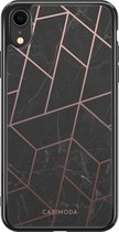 Casimoda® hoesje - Geschikt voor iPhone XR - Marble / Marmer patroon - Siliconen/TPU telefoonhoesje - Backcover - Marmer - Grijs