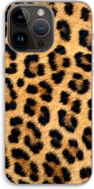 Case Company® - Hoesje geschikt voor iPhone 14 Pro Max hoesje - Luipaard - Soft Cover Telefoonhoesje - Bescherming aan alle Kanten en Schermrand