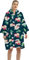 JAXY Hoodie Deken - Snuggie - Snuggle Hoodie - Fleece Deken Met Mouwen - 1450 gram - Hoodie Blanket - Kersttrui - Kerstcadeau - Kerst