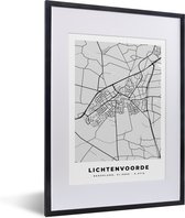 Fotolijst incl. Poster - Stadskaart - Plattegrond - Lichtenvoorde - Kaart - 30x40 cm - Posterlijst